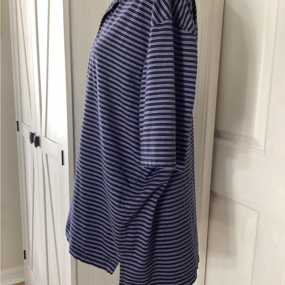 Brooks Brothers Blue Polo Shirt Classic Knit Stripes Sz L - Picture 3 of 9